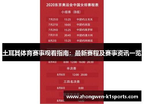 土耳其体育赛事观看指南：最新赛程及赛事资讯一览